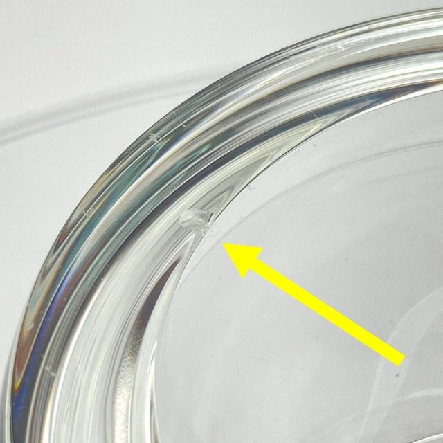 Steuben “Magnolia” Centerpiece Crystal Pedestal Footed Bowl 12” #8741 (Please Read) For Sale - Image 9 of 12