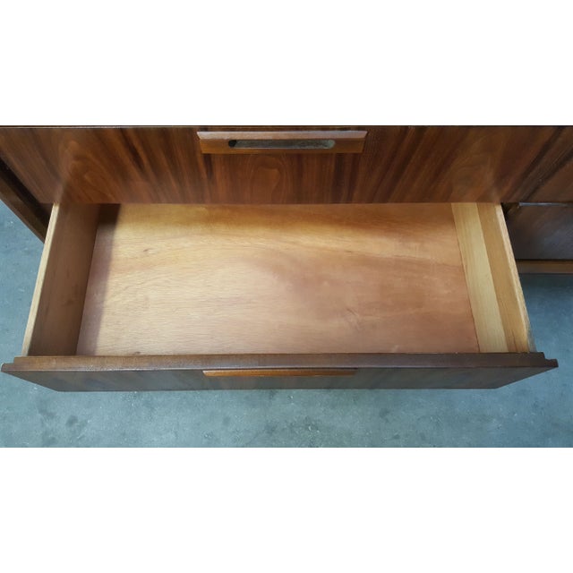 Elegant Restored Original Mid Century Modern Tall Dresser Highboy United Furnituire For Sale - Image 10 of 12