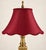 Hollywood Regency Mid 20th Century Neoclassical Urn Solid Brass Lamps With Deep Red Scalloped Bell Shades - Pair For Sale - Image 3 of 5