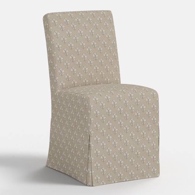 Spritely Home Slipcover for Stoffer Home x Cloth & Company for Lindy Slipcover Dining Chair in Francie Floral Tan For Sale - Image 4 of 7