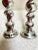 Pair of Vintage Hand Made Twisted Silver Candleholders Made in Mexico For Sale - Image 4 of 8