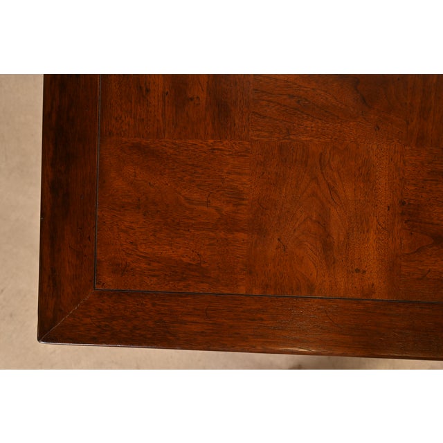 Henredon Mid-Century Hollywood Regency Chinoiserie Sculpted Walnut Extension Dining Table, Circa 1970s For Sale - Image 9 of 12