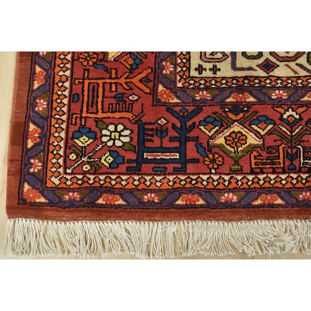 Fine Quchan Rug 6'7'' X 9'6'' Brown Wool/Silk Hand-Knotted Oriental Carpet For Sale - Image 12 of 15