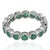 Not Yet Made - Made To Order Certified 2.3 Ct Natural Emerald Milgrain Eternity Wedding / Anniversary Band Ring - Size 5.5 For Sale - Image 5 of 14