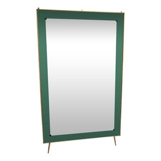 Cristal Art Blue Floor Mirror, 1950s For Sale