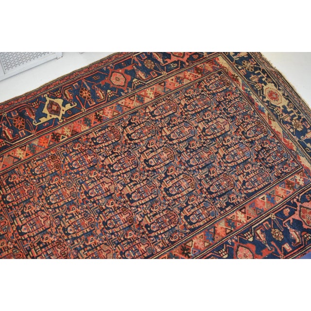 1930s Boteh Village Mother-Daughter Rug, 4.4 x 6.3 For Sale - Image 10 of 12