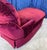 Vintage Burgundy Velvet Chaise Lounge For Sale - Image 4 of 4