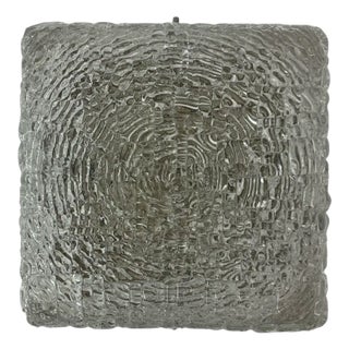 Ice Glass Ceiling Lamp from Hoffmeister Leuchten, 1970s For Sale