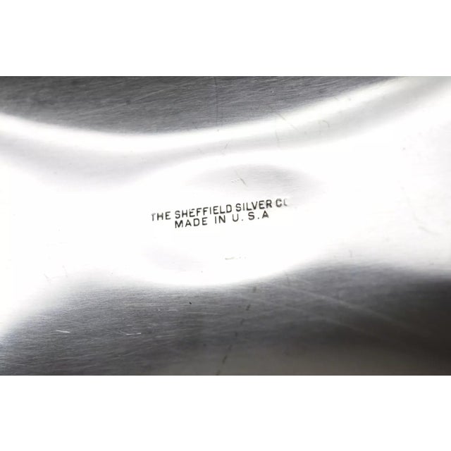 Vintage Sheffield Silver Co Silver Plated 3 Burner Warming Triple Chafing Dish For Sale - Image 11 of 12