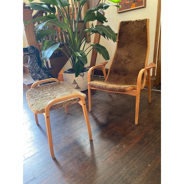 1960s Swedese Swedish Lamino Lounge Chair Ottoman Chairish
