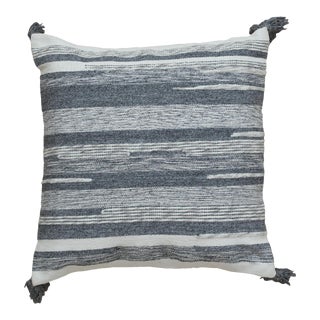 Abstract Modern Wool and Cotton Pillow in Gray For Sale