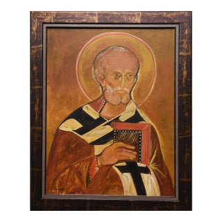 St. Nicholas (Alicia Arguelles) Oil Painting For Sale