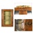 Large Wooden Dressing Table with 2 Mirrors & 3 Glazed Cupboards, 1940s For Sale - Image 3 of 5