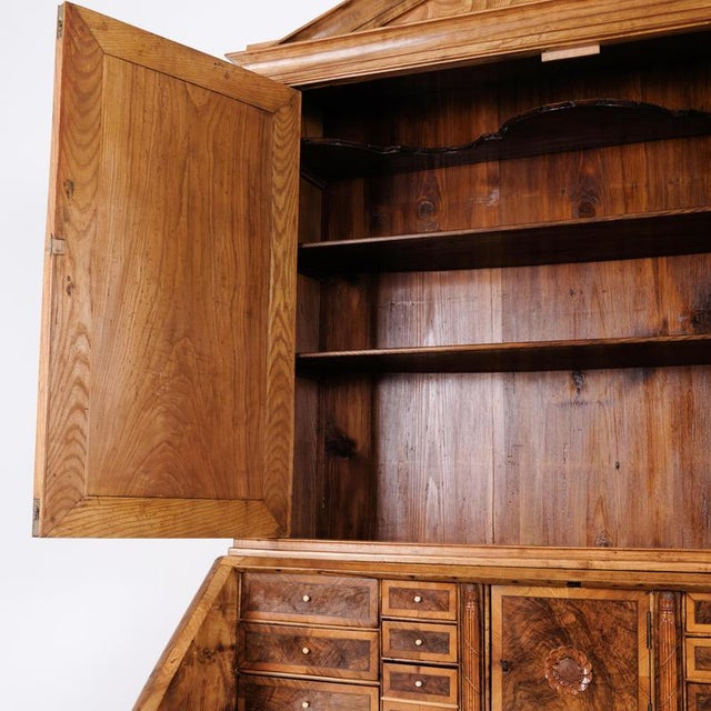 South Jutland Louis XVI Oak Secretaire Cabinet, 1900 For Sale - Image 3 of 11
