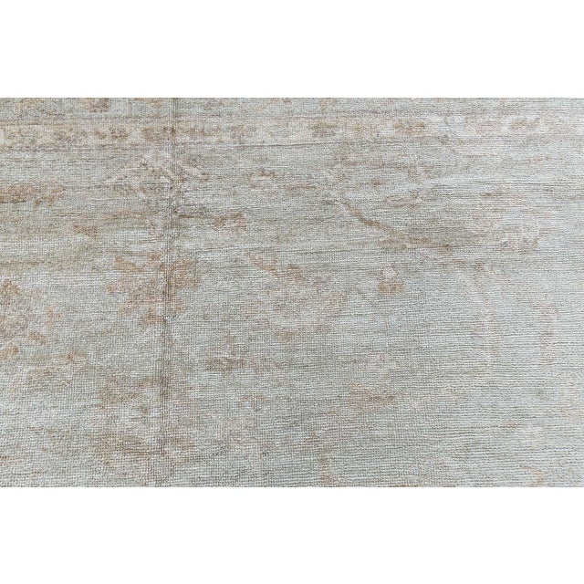 Beige One-of-a-kind Oushak Beige and Brown Handmade Wool Rug by Doris Leslie Blau For Sale - Image 8 of 9