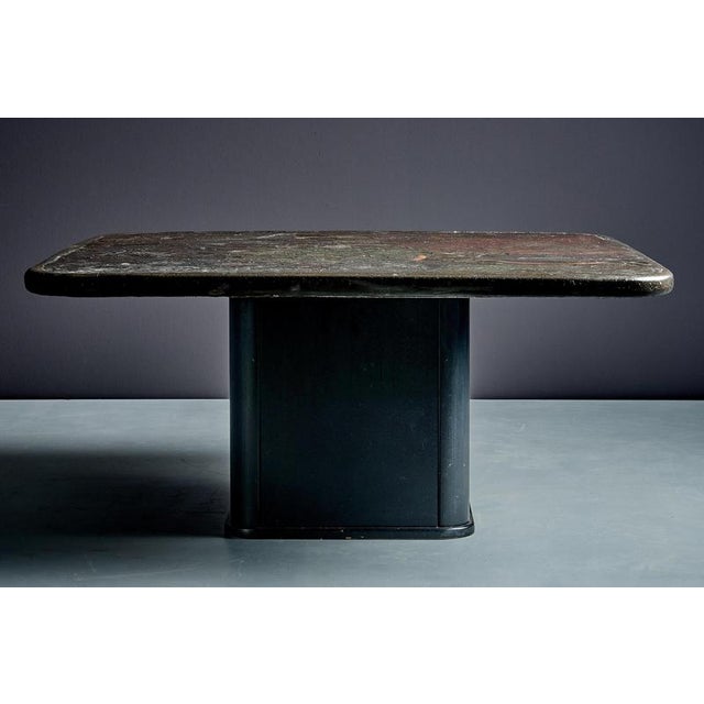 Brutalist Stone and Brass Coffee Table attributed to Marcus Kingma, Netherlands, 1986 For Sale - Image 6 of 12