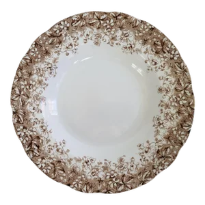 Early 20th Century Brown Floral Bowl, 'Sunbeam Royal Semi Porcelain - AJWilkinson, England'