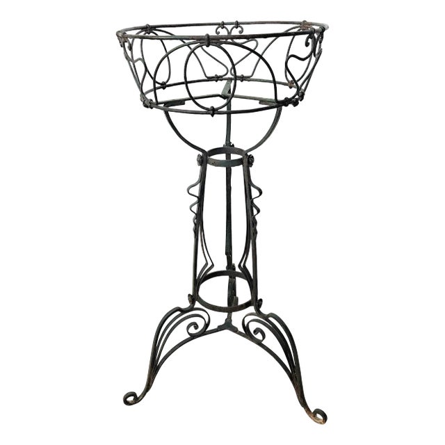 Art Nouveau Flower Stand in Wrought Iron, 1890s For Sale