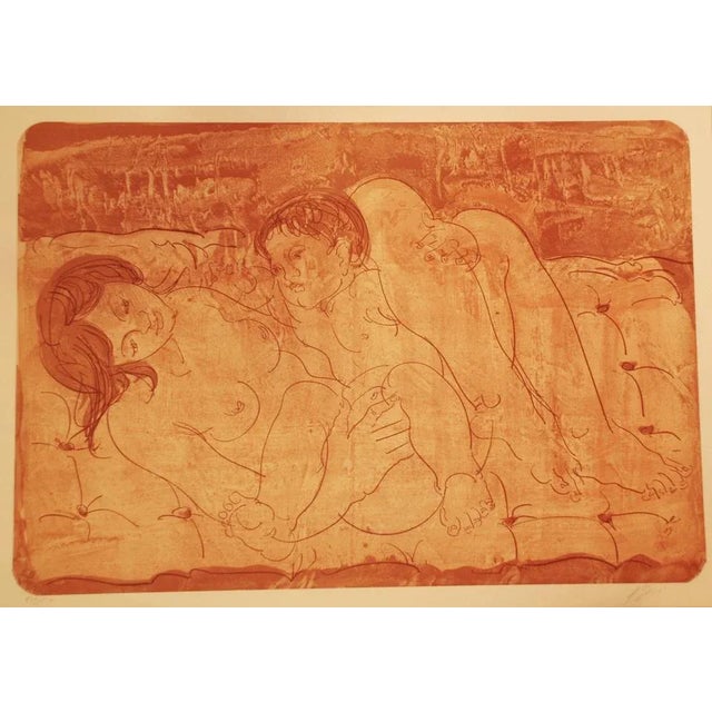 Hans Erni, Motherhood, 1970, Original Lithograph For Sale - Image 4 of 4