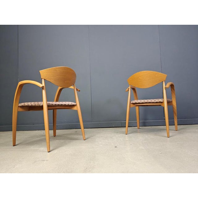Vintage Spanish Wooden Armchairs, 1990s, Set of 6 For Sale - Image 3 of 10
