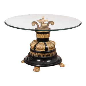 Louis Revival Ebony and Ormolu Gueridon