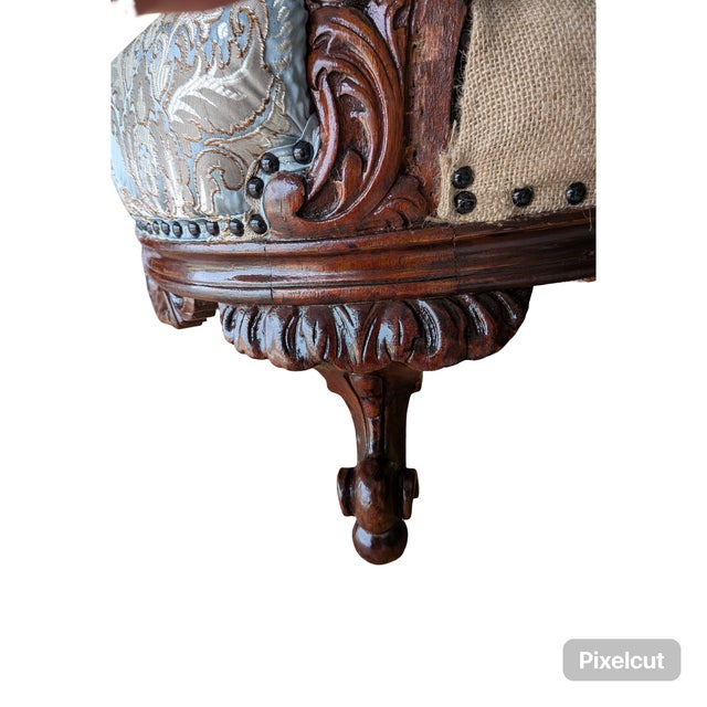 Vintage Deconstructed Louis XVI Style Accent Armchair For Sale - Image 12 of 12