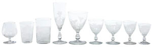 Savoy Vine Etched Glasses from Riihimaki, 1930s, Set of 69