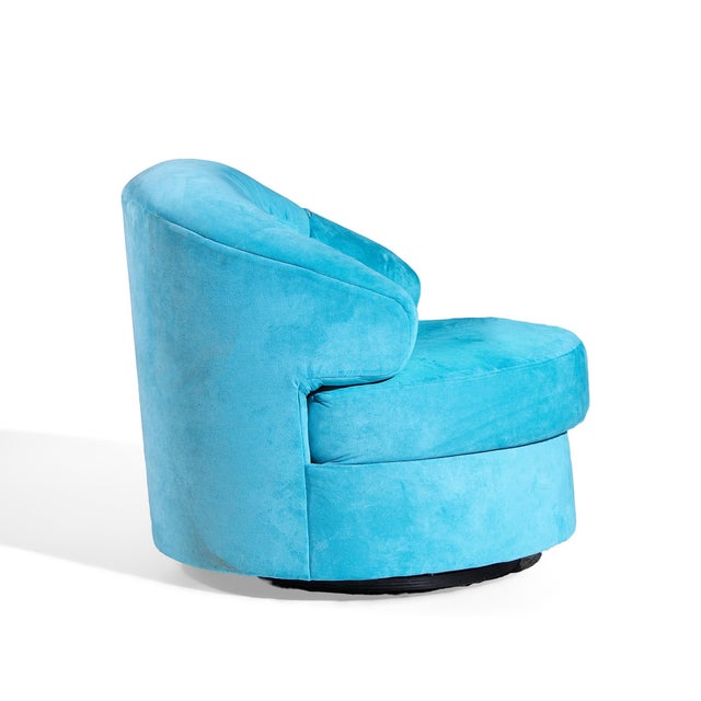 Directional Mid Century Swivel Lounge Chairs - Pair For Sale - Image 11 of 12