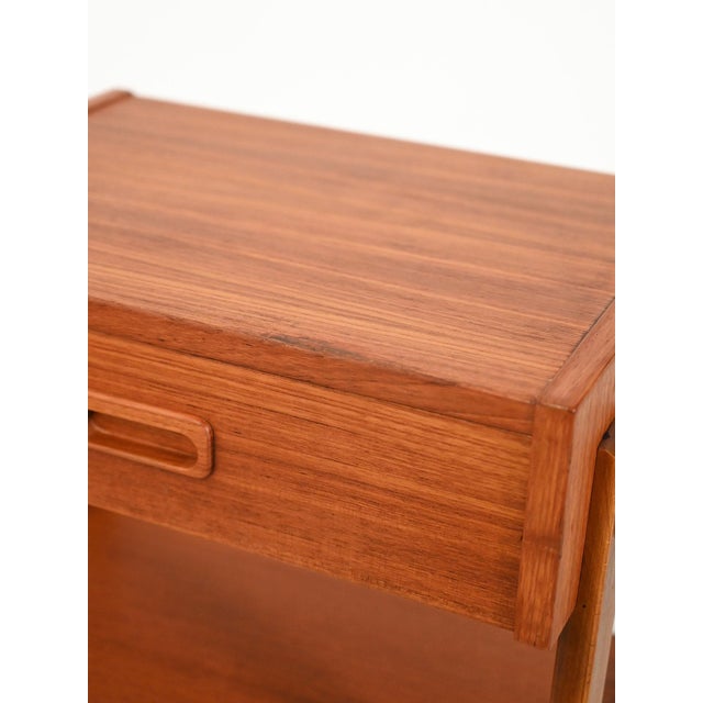 1960s Scandinavian Teak Bedside Tables, 1960s, Set of 2 For Sale - Image 5 of 11