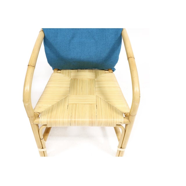 Late 20th Century Late 20th Century Attributed John Hutton, Pair of Rattan Armchairs For Sale - Image 5 of 7