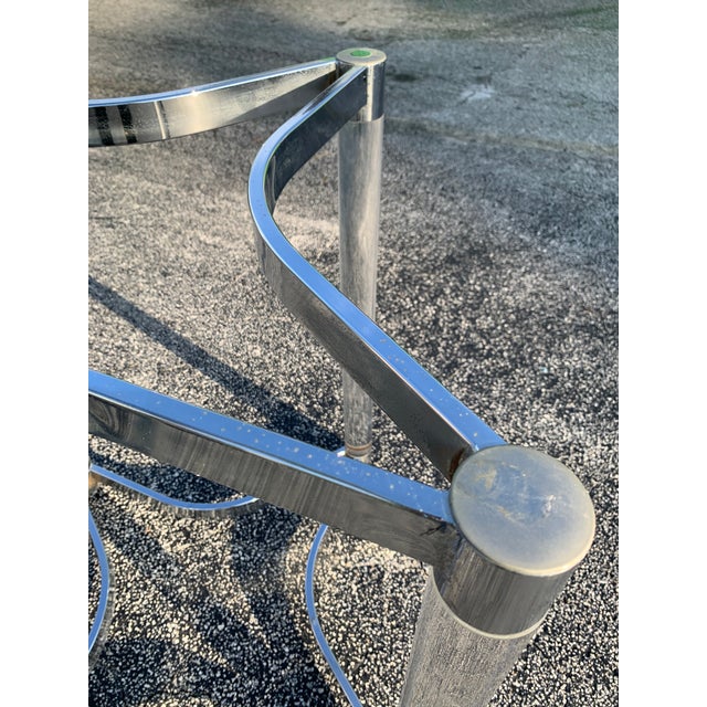1970s Lucite and Chrome Dining Base For Sale - Image 9 of 10