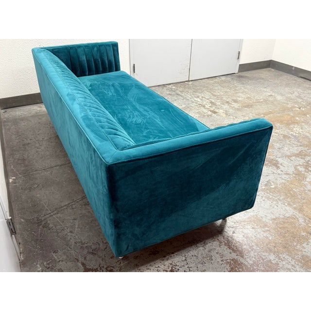 Joybird Chelsea Sofa, Royal Peacock For Sale - Image 10 of 12