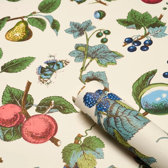 Not Yet Made - Made To Order Schumacher Berry Grove Wallpaper In Ivory For Sale - Image 5 of 5