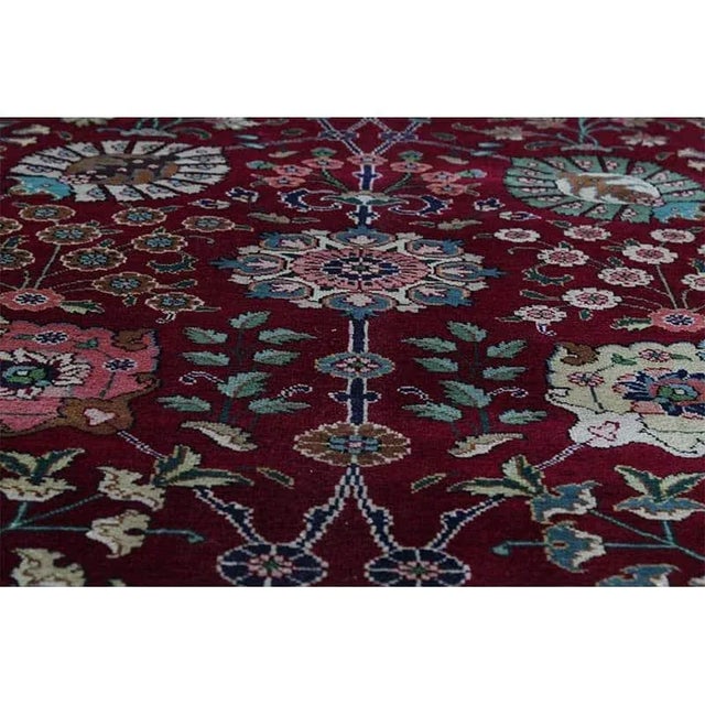 1960s Old Persian Tabriz Area Rug 9’9″ X 15’9″ For Sale - Image 12 of 13