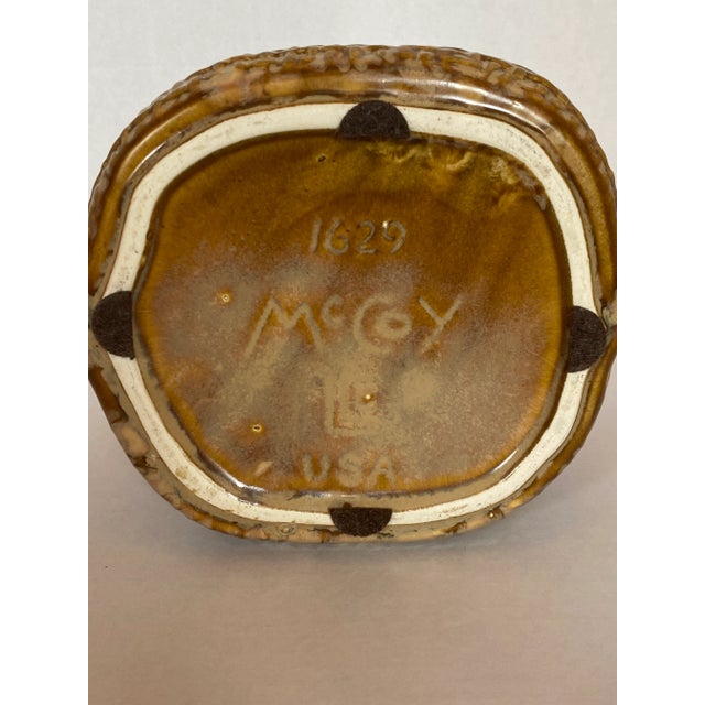 Mid 20th Century McCoy Burlap Sack Form Ceramic Planter Jardiniere Model 1629 For Sale In New York - Image 6 of 11