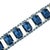 Vintage 1960s designer sapphire crystal & rhodium-plated bracelet. A series of large emerald-cut open-back sapphire...