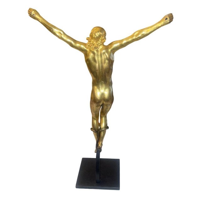 17th Century Corpus Christi, Gilt Bronze Figure on Stand, After Antonio Susini For Sale In Los Angeles - Image 6 of 11