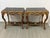 Design Plus Gallery presents a Pair of Antique Rococo Revival Side Tables. Each table has a shaped, black-painted top...