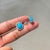Not Yet Made - Made To Order Vintage Inspired 14k Gold 3.88ct Turquoise & Diamond Stud Earrings- A Pair For Sale - Image 5 of 14
