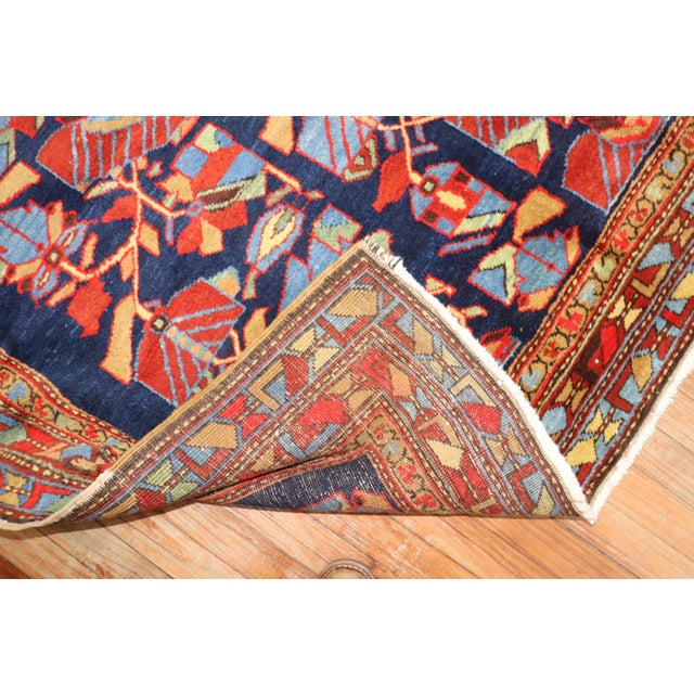 Textile Zabihi Collection Vibrant Vintage Persian Rug - 4' x 5'6" For Sale - Image 7 of 10