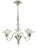 Art Deco Six-Arm Glass Chandelier, Czechoslovakia, 1930s For Sale