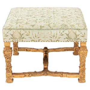Italian 22-Karat Gold Leaf Carved Wood Bench