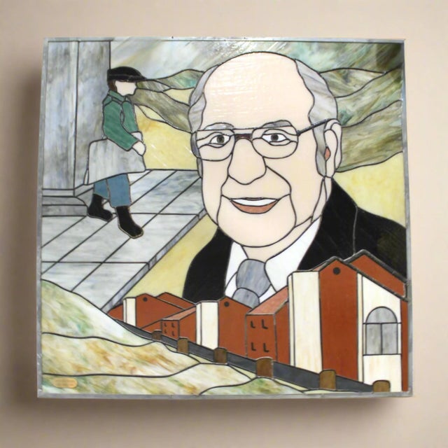 Large Stained Glass Portrait 1970s For Sale In Fayetteville, AR - Image 6 of 6