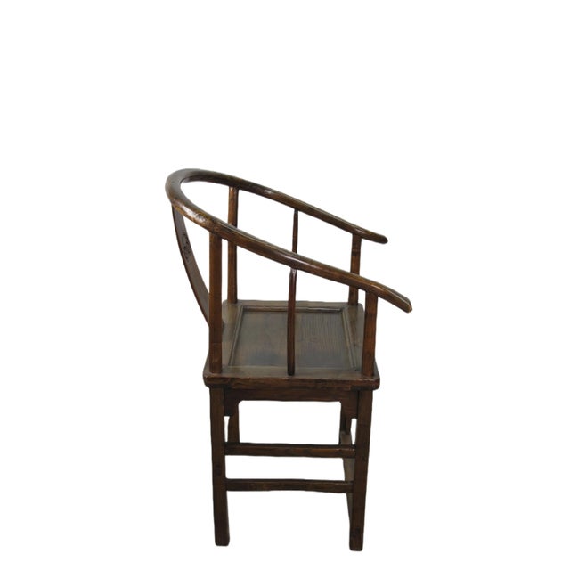 Late 19th Century Antique Chinese Round Back Arm Chairs For Sale - Image 5 of 11