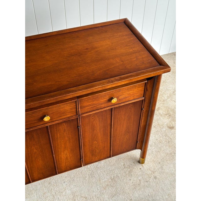 Mid-Century Modern Heritage Collection Walnut and Brass Sideboard For Sale In Greensboro - Image 6 of 17