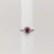 Ruby Oval Cabochon & Diamond Ring in Platinum Size 6.5 For Sale In Los Angeles - Image 6 of 8