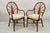 Vintage Hollywood Regency Bentwood Rattan Fan Back Dining Chairs - Set of 4 For Sale - Image 10 of 12