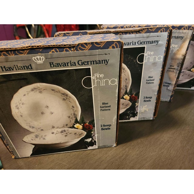 1970s New Old Stock Johann Haviland Blue Garland Master Dinnerware Set - Service for 8 With Rare Hostess Pieces, Factory Sealed Boxes- 63 Pieces For Sale - Image 9 of 9