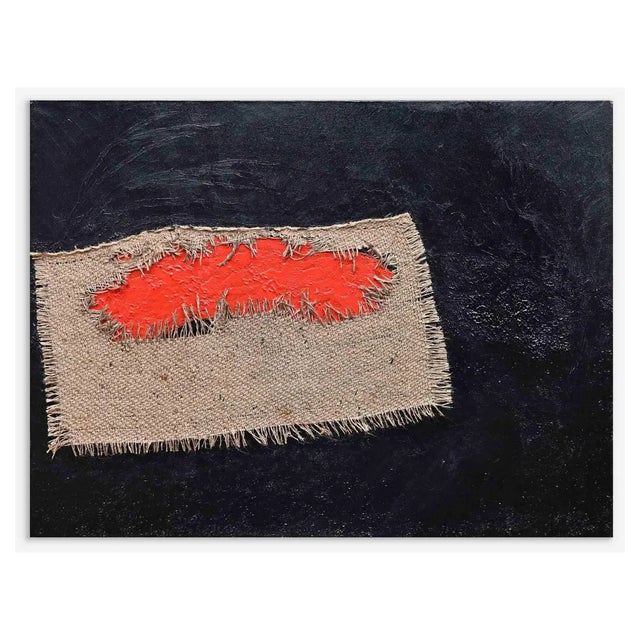 Giorgio Lo Fermo, Homage to Burri, Original Oil on Canvas, 2022 For Sale