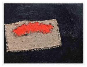 Giorgio Lo Fermo, Homage to Burri, Original Oil on Canvas, 2022